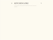 Tablet Screenshot of kitchenlore.com